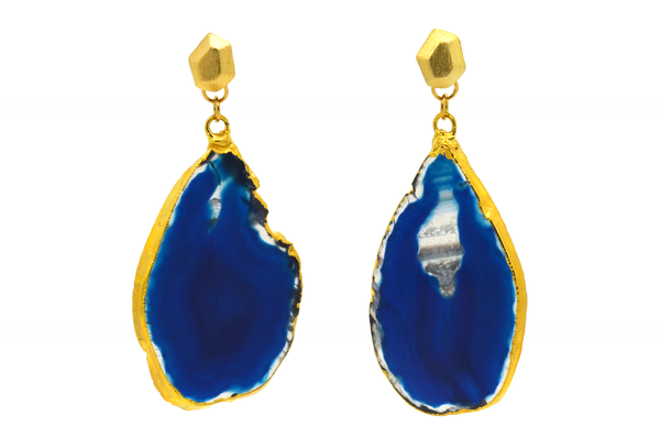 Irene Blue Agate Earrings