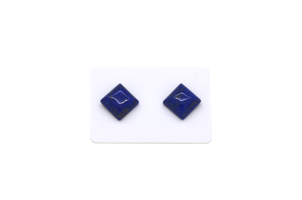 Square Lapis Lazuli Earstuds