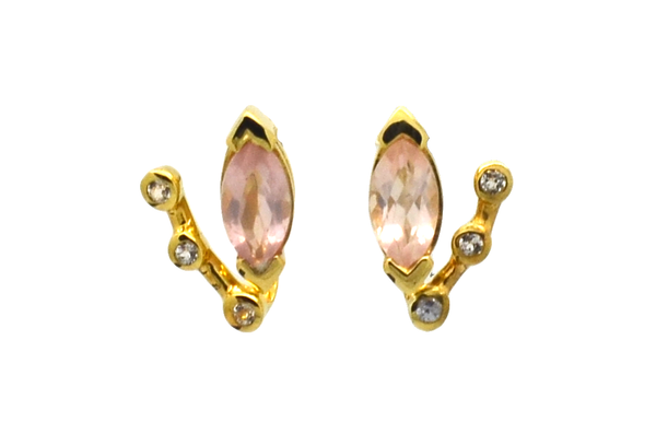 Adele Rose Quartz Earrings